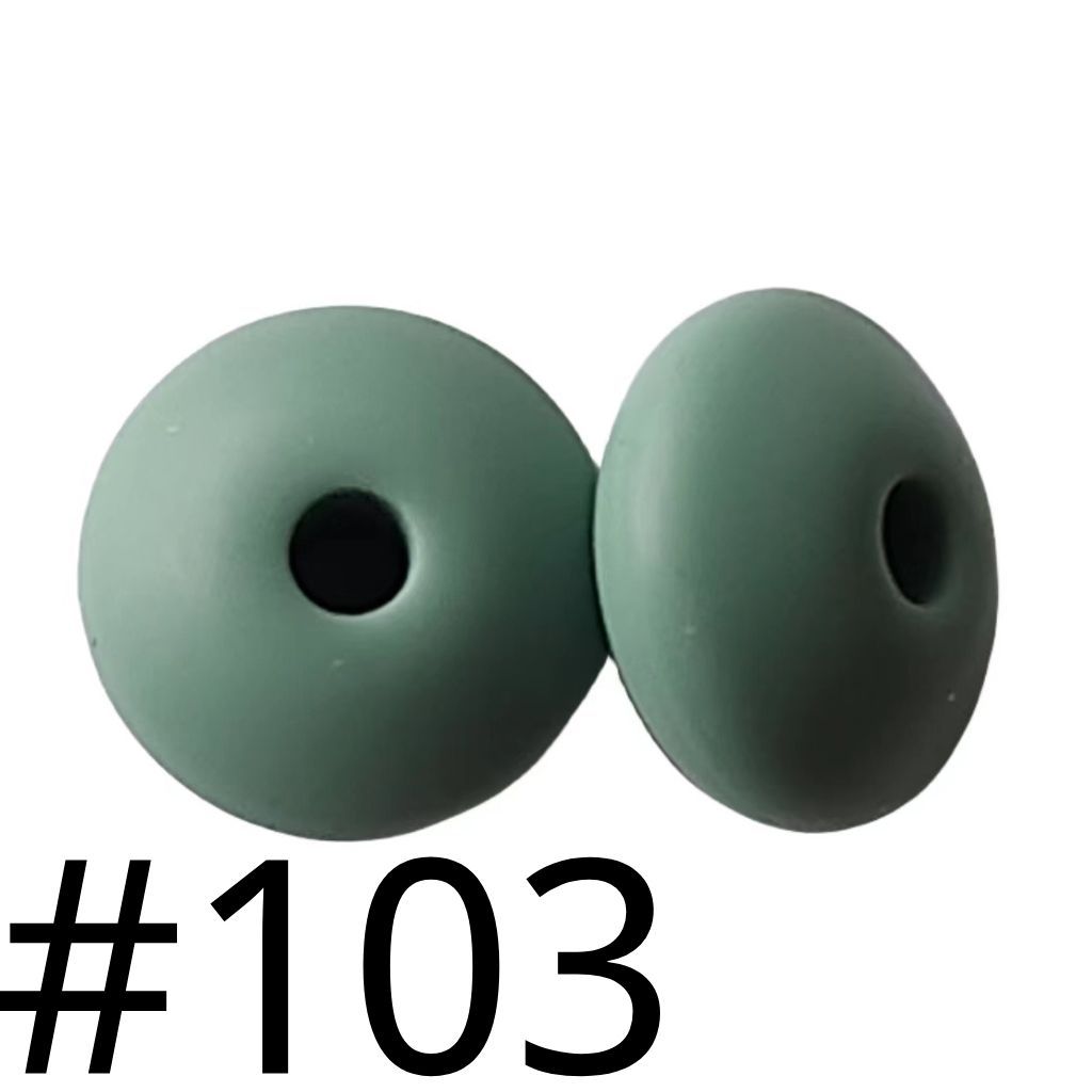 Silicone Lentil Beads Spacers 12mm(All 3 Parts ,Part 3.) Including Random Mix
