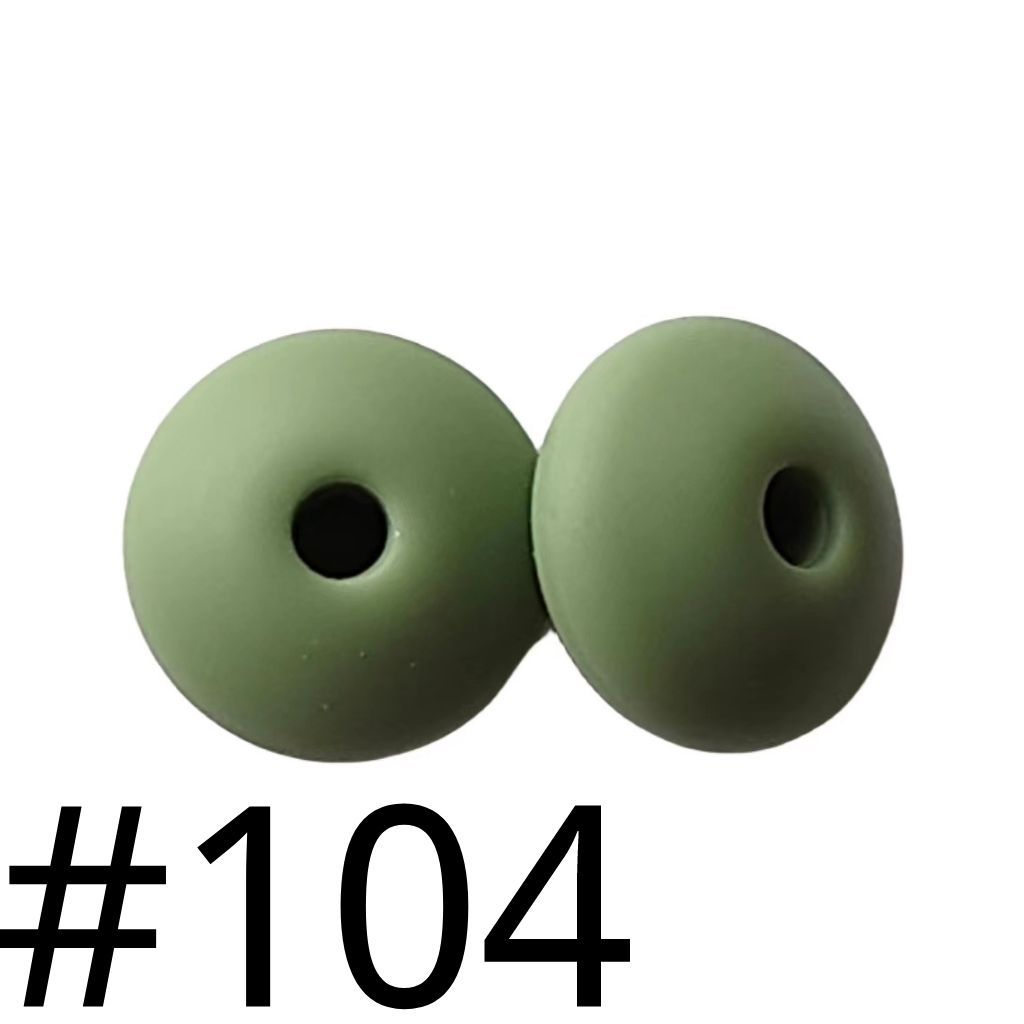 Silicone Lentil Beads Spacers 12mm(All 3 Parts ,Part 3.) Including Random Mix