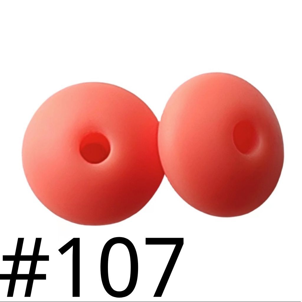 Silicone Lentil Beads Spacers 12mm(All 3 Parts ,Part 3.) Including Random Mix