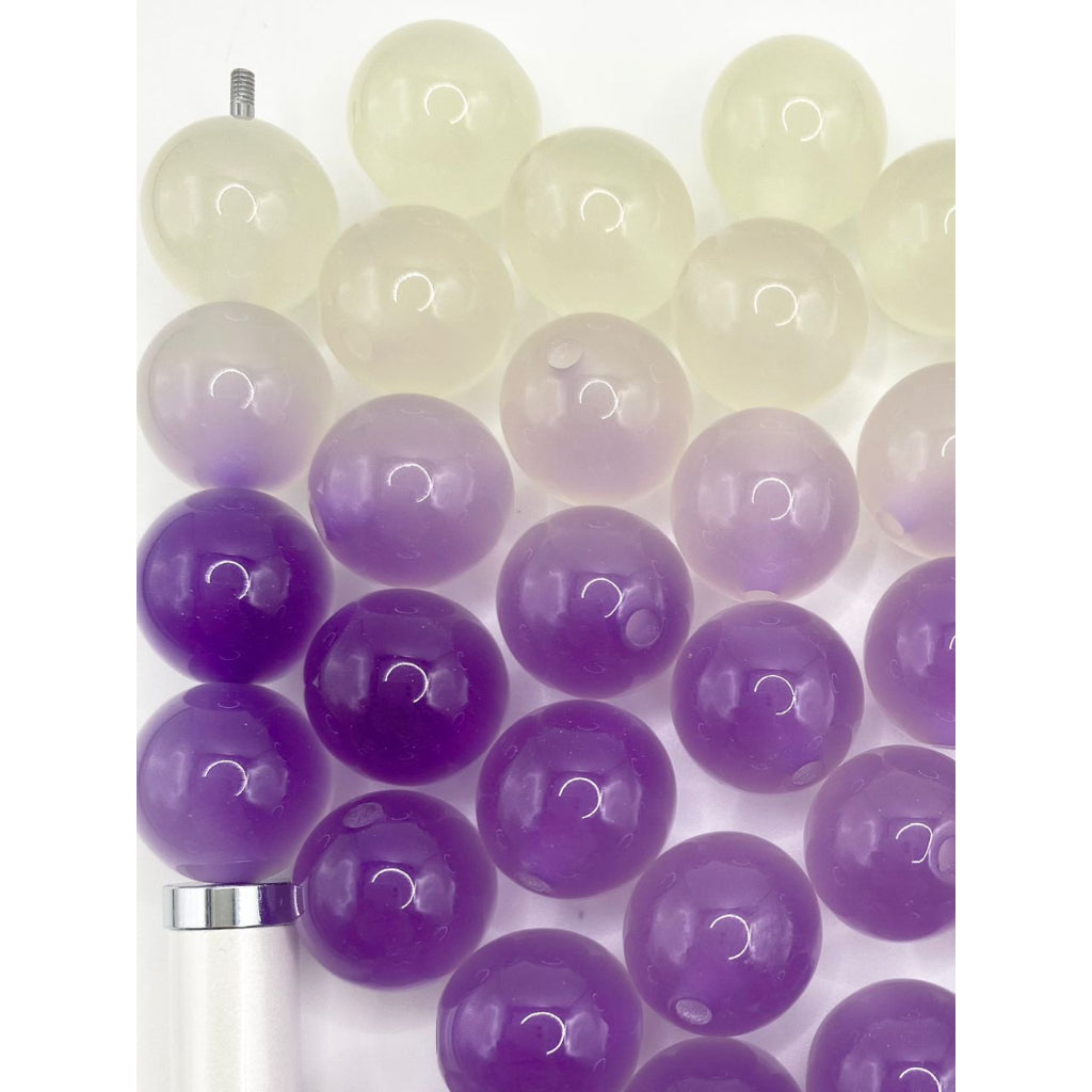 Sunshine Changing from White to Purple & Red & Green Acrylic Beads,16mm,Random Mix ,YH