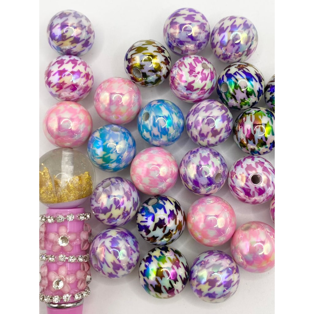 Makintab na Batman Pattern Printed Acrylic Beads,16mm,Random Mix