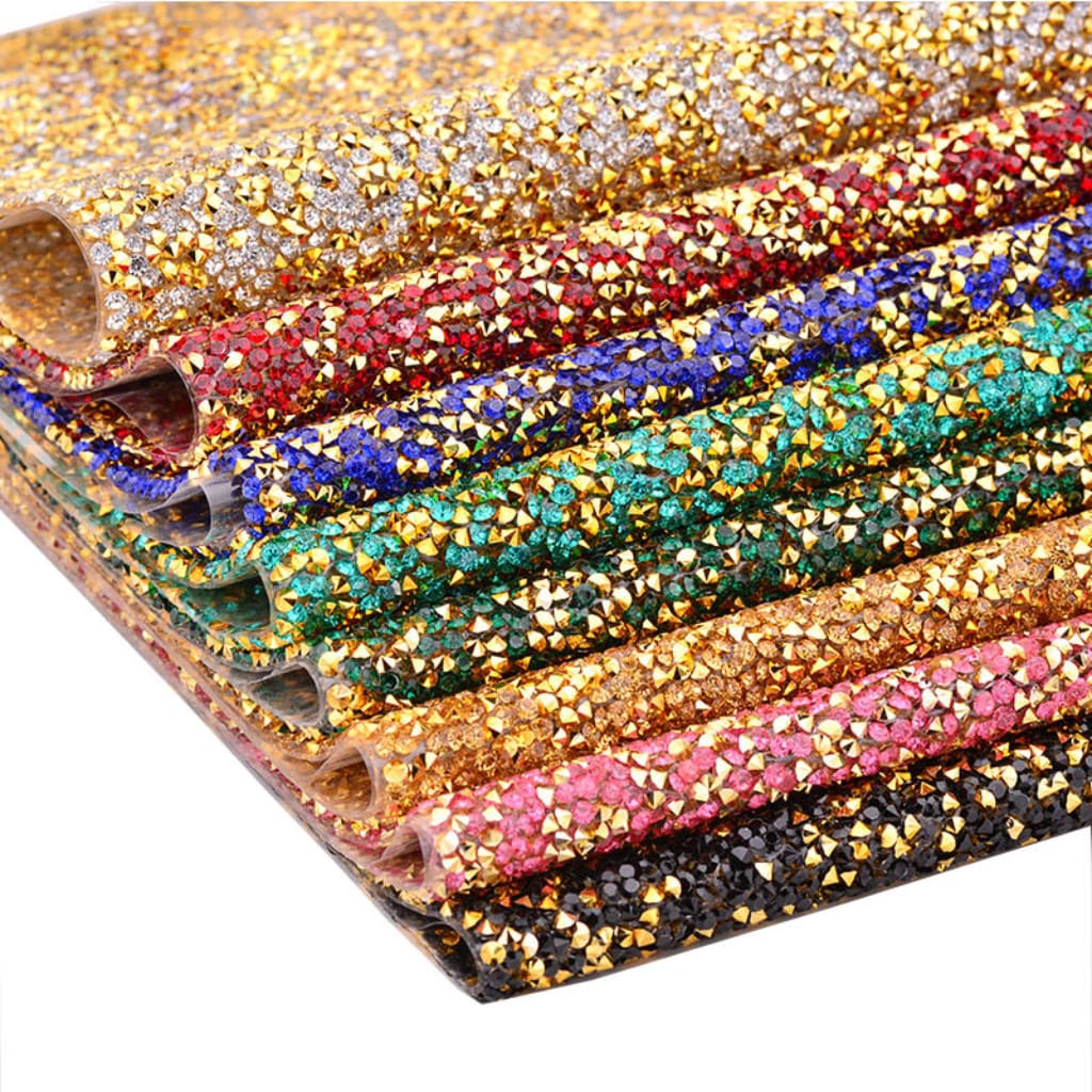 Rhinestone Wraps Para sa DIY Item, Self Adhesive Rhinestone Strip Roll, Not Cut,240mm*400mm,WY