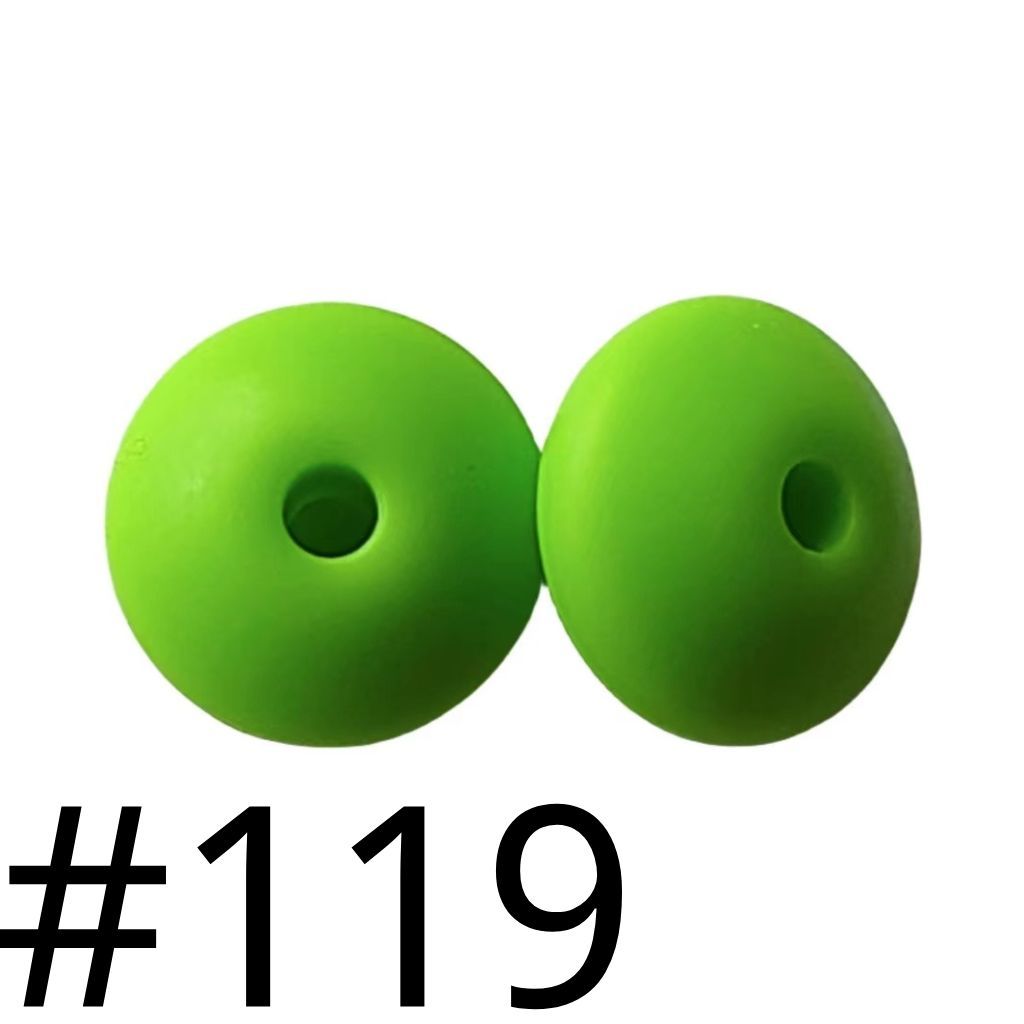Silicone Lentil Beads Spacers 12mm(All 3 Parts ,Part 3.) Including Random Mix