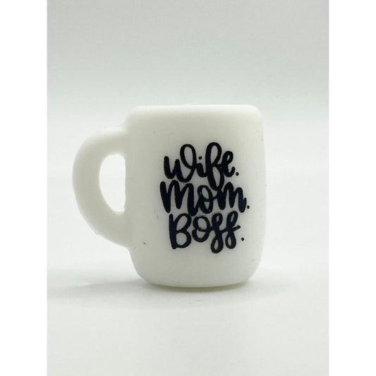 Asawa Nanay Boss Cup Mug Silicone Focal Beads