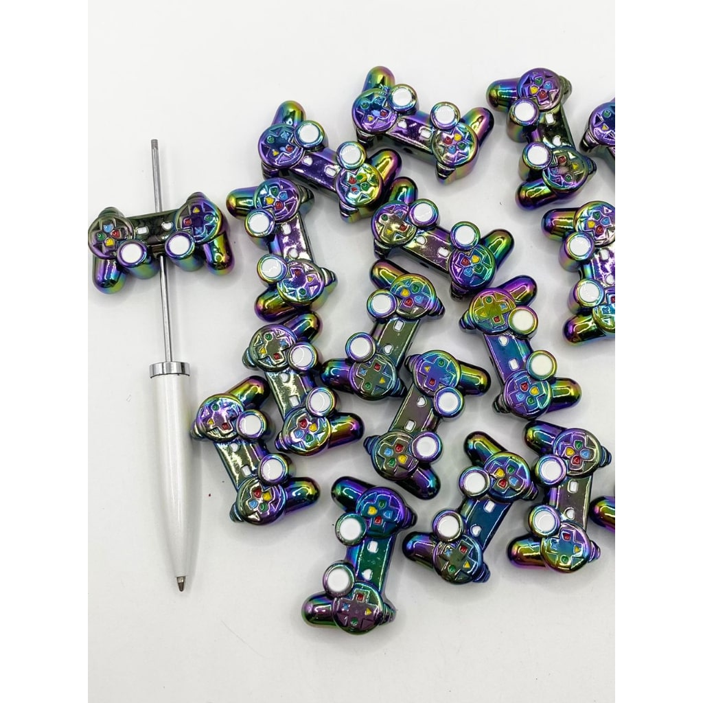 Glossy Black Game Console Acrylic Beads With UV Finish ,23mm by 38mm,YY