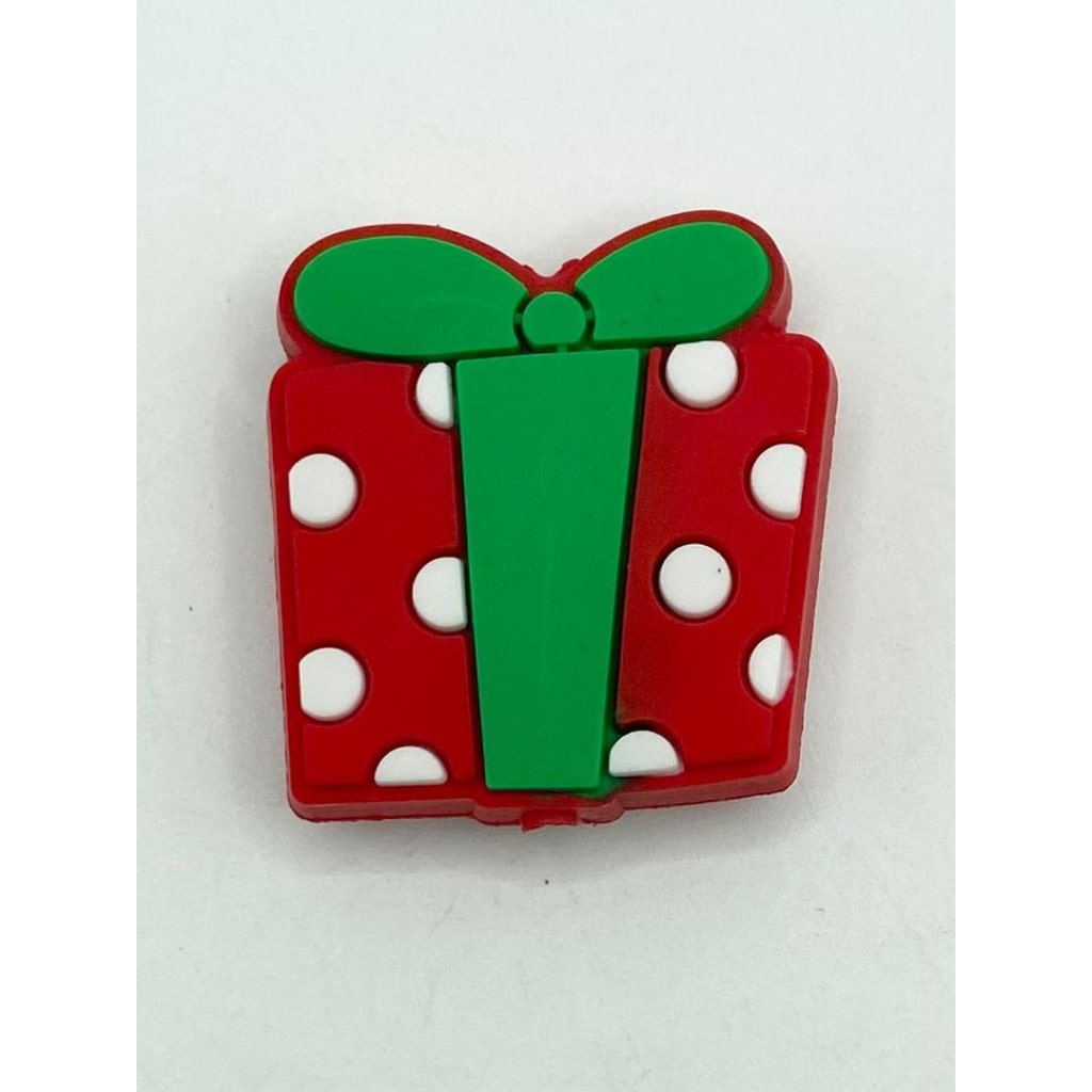 Christmas Gift Box Silicone Focal Beads