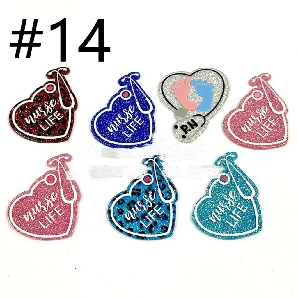 Mga Acrylic Charm na May Iba't ibang Disenyo, Random na Mix