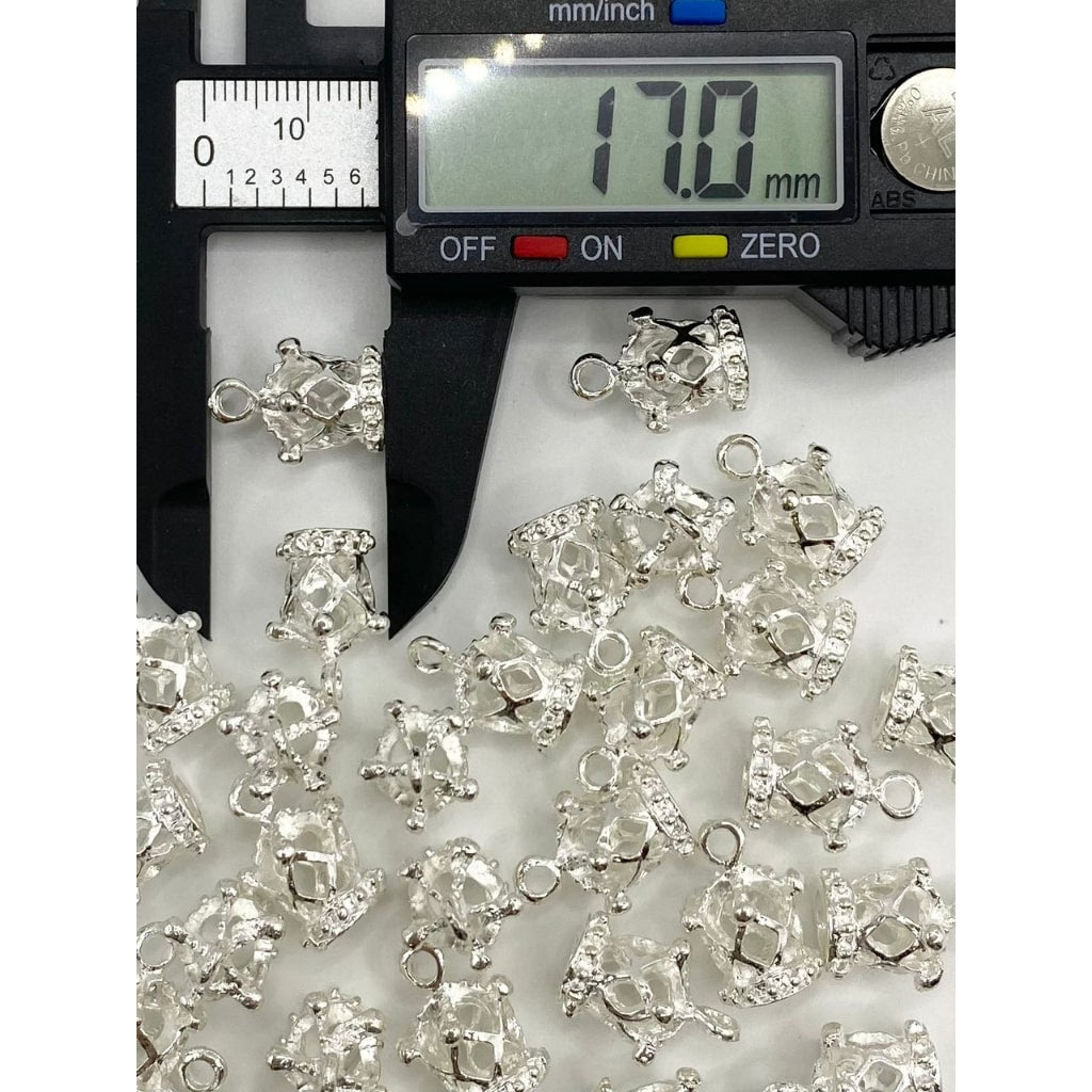 Silver Alloy Crown Pendants ,17mm