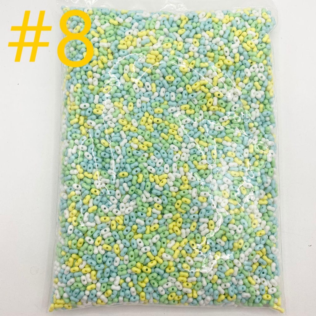 Mix Color Peanut Acrylic Beads (Can't fit the pens) ,4mm by 8mm ,All Colors