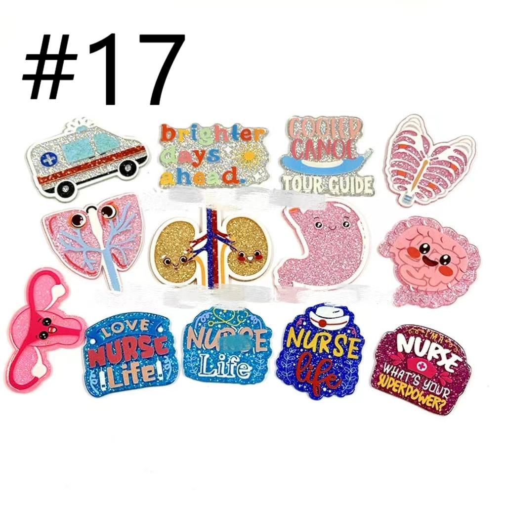 Mga Acrylic Charm na May Iba't ibang Disenyo, Random na Mix