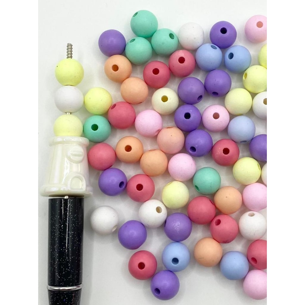 Maliit na Makukulay na Acrylic Beads, 10mm, Random Mix Color, MC