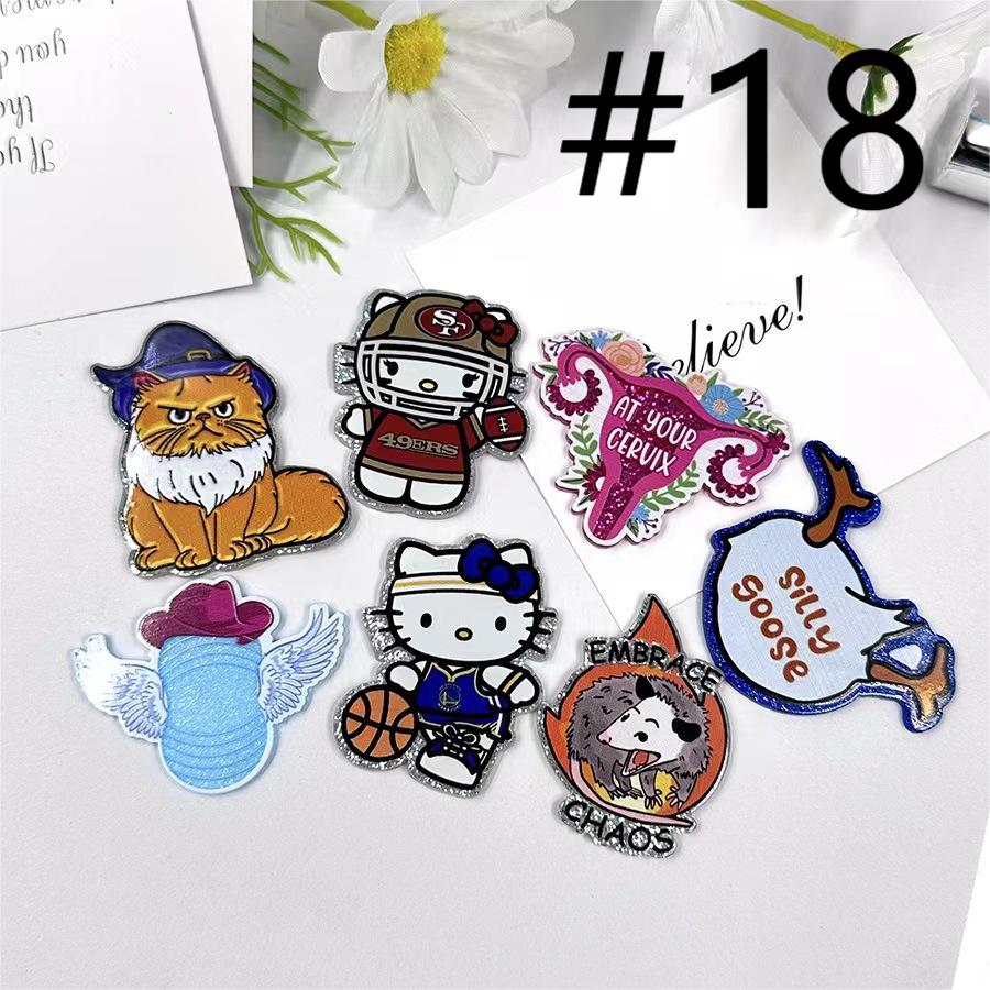 Mga Acrylic Charm na May Iba't ibang Disenyo, Random na Mix