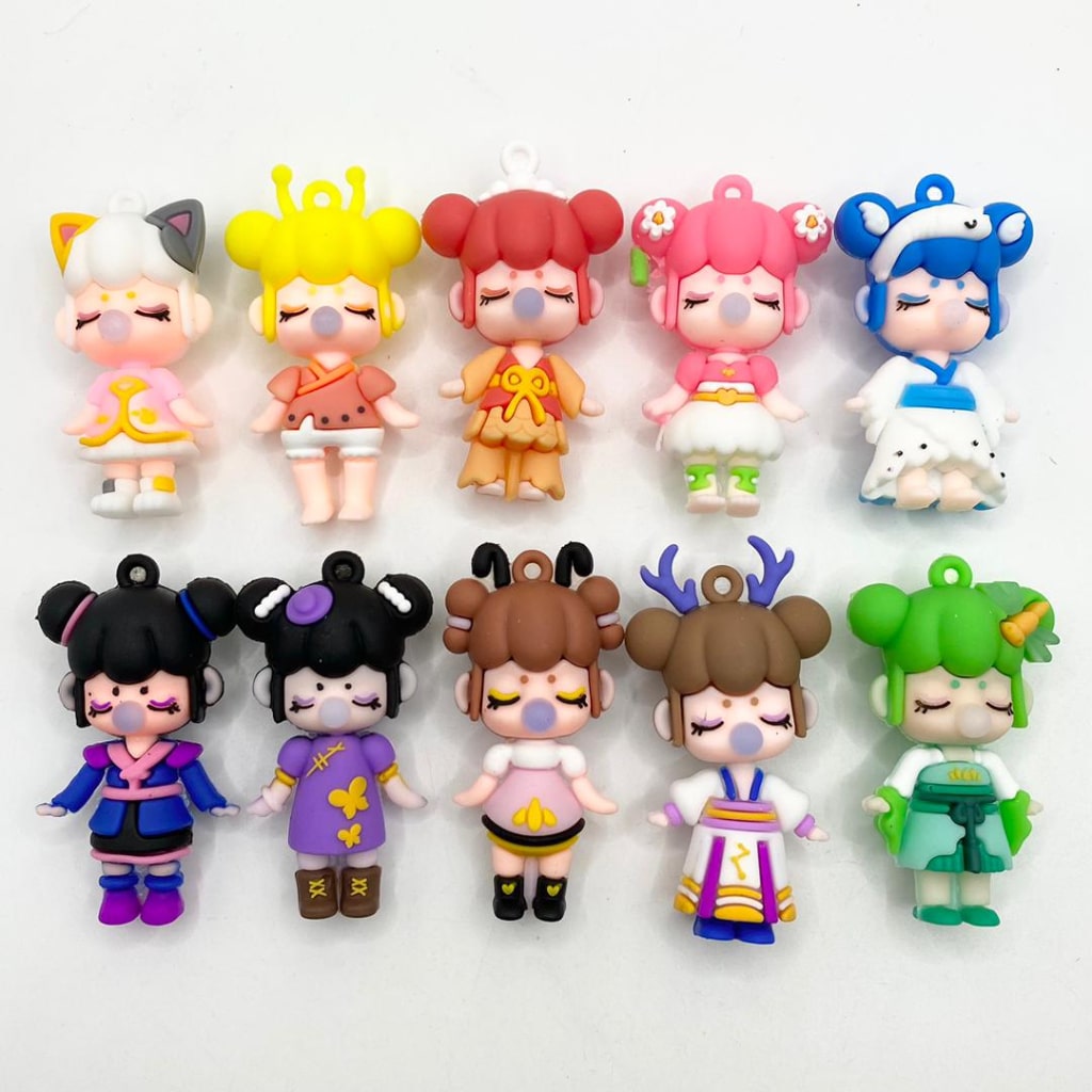 Silicone 3D Rolife Nanci Pendants With Different Characters