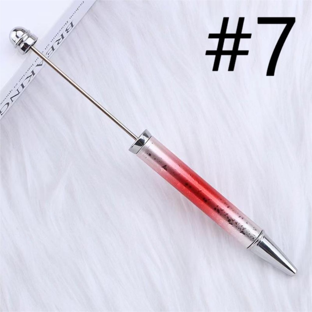 Metal Beadable Ombre Color Pens na May UV Finish, Random Mix