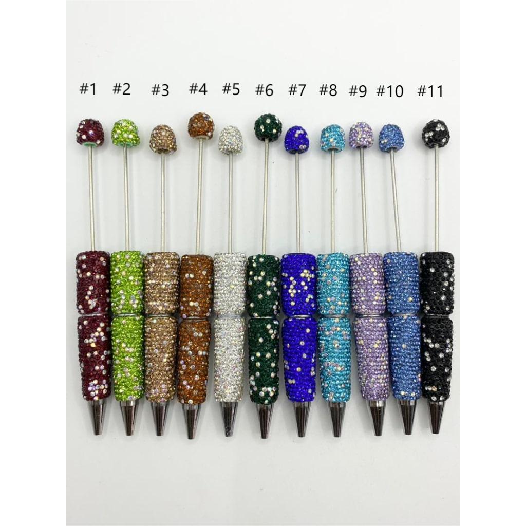 Clay Rhinestone Covered Whole Beadable Pens ,Random Mix