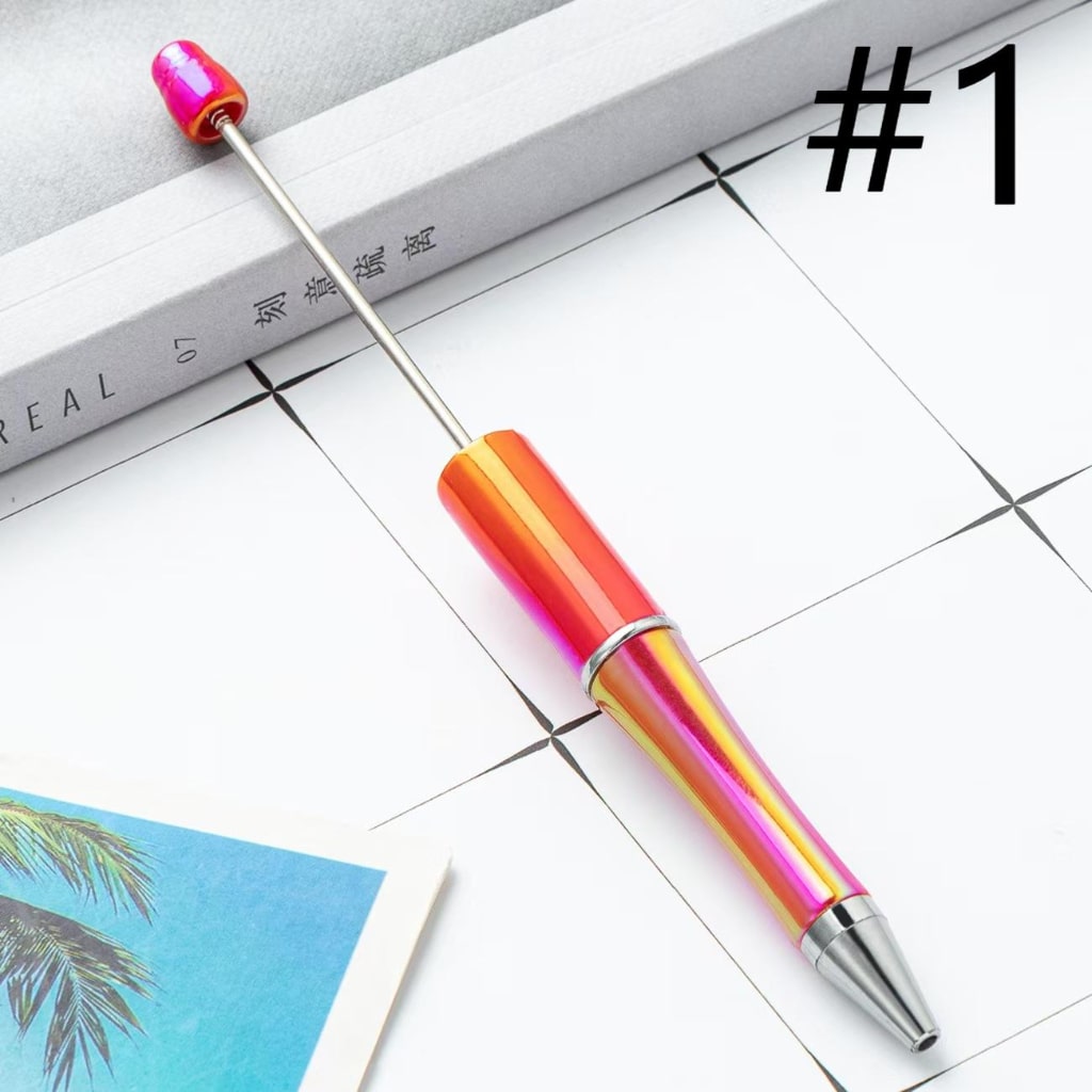 Beadable Pens with UV Coating ,Random Mix