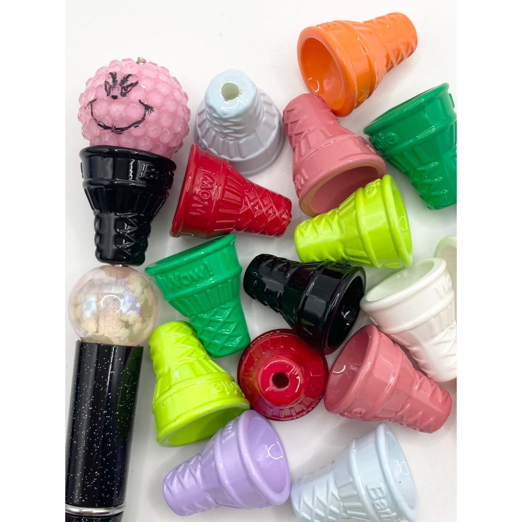 Ice Cream Cone Acrylic Beads ,20mm, Random Mix,WJ