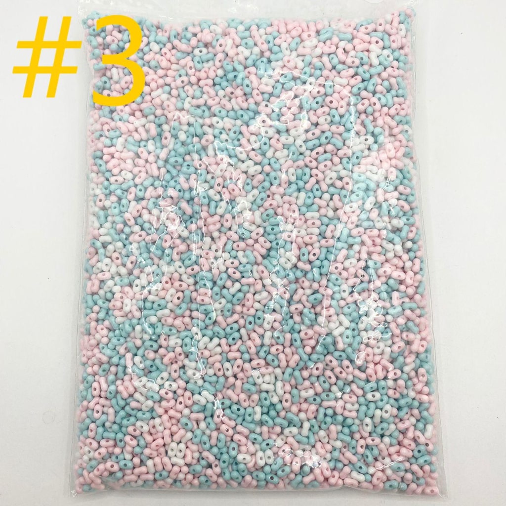 Mix Color Peanut Acrylic Beads (Can't fit the pens) ,4mm by 8mm ,All Colors