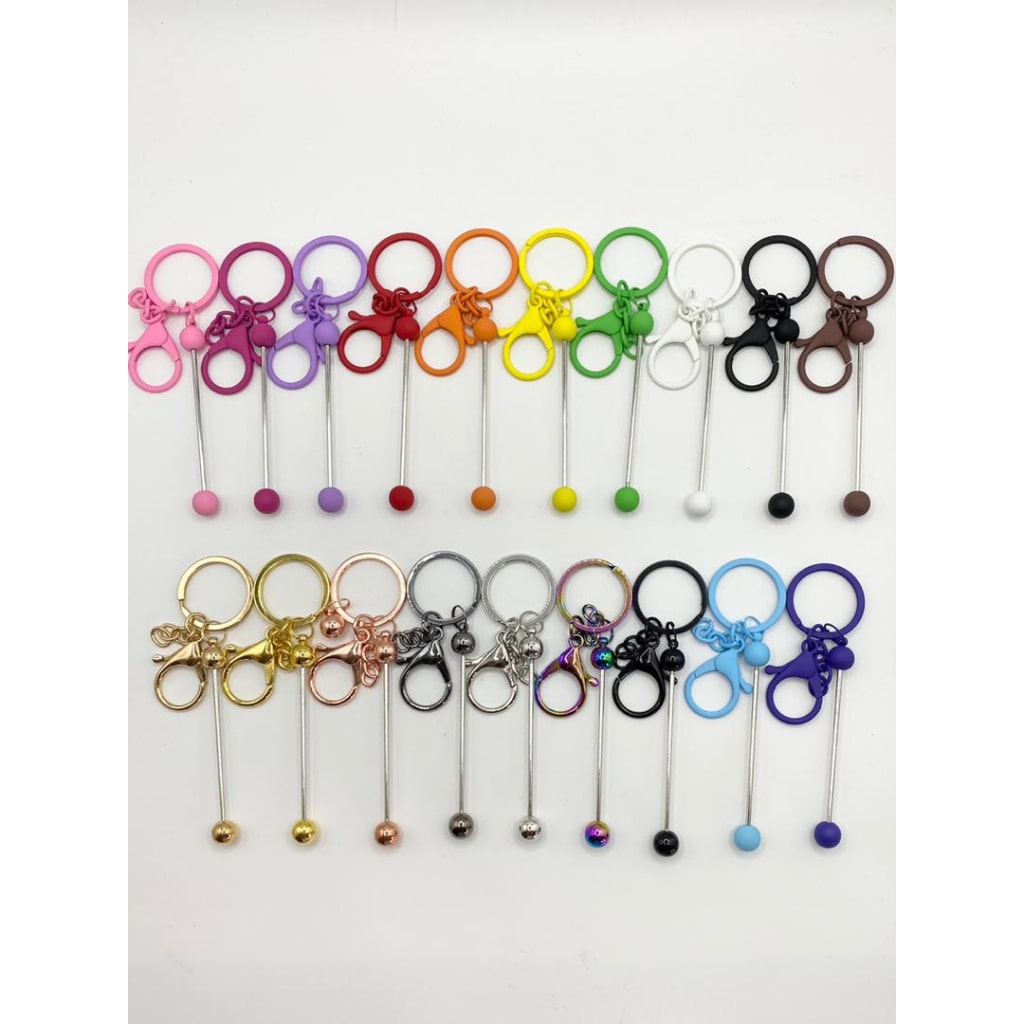 Beadable Keychains With Bar,Random Mix