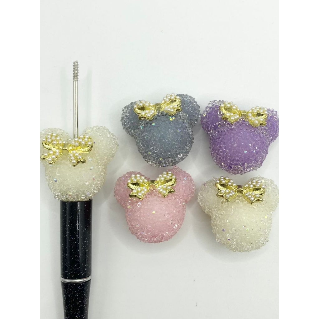 Micky Mouse Head na may Ribbon Sugar Beads, 22mm by 30mm,ZY