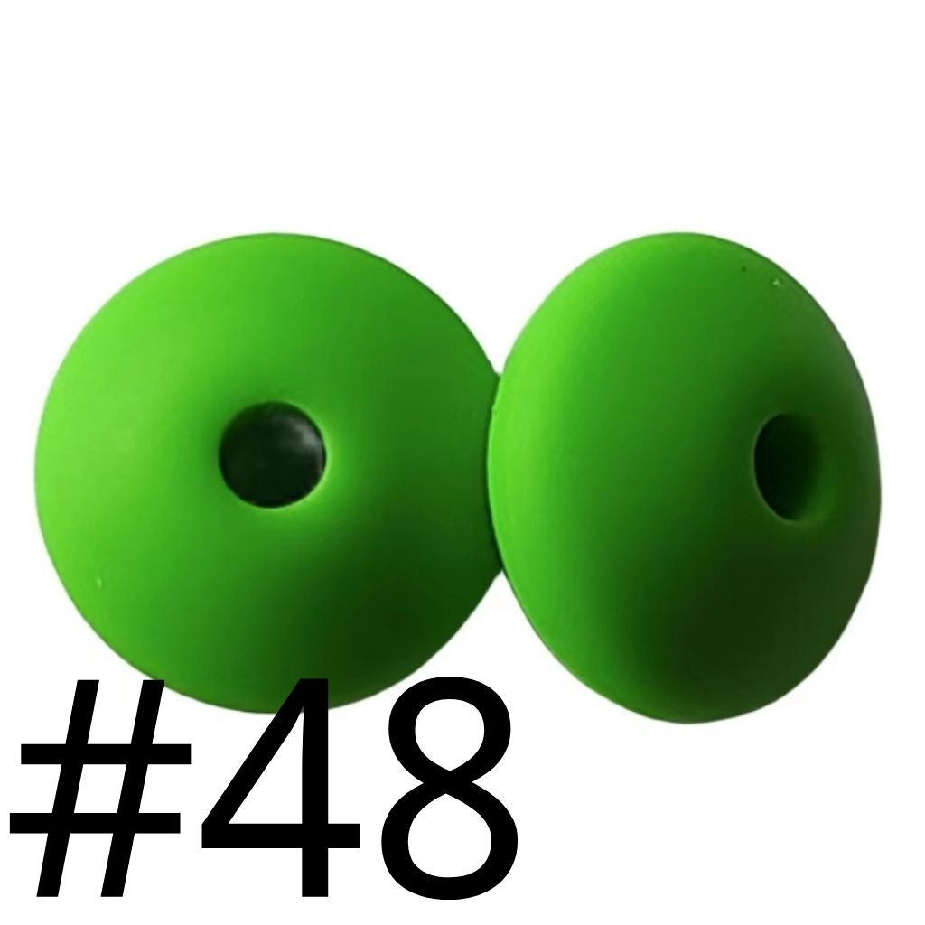 Silicone Lentil Beads Spacers 12mm(All 3 Parts ,Part 2.)