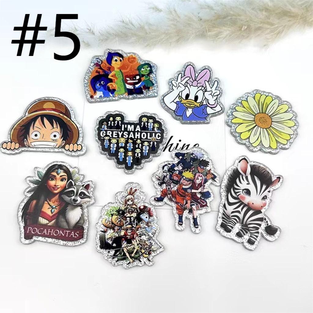 Mga Acrylic Charm na May Iba't ibang Disenyo, Random na Mix