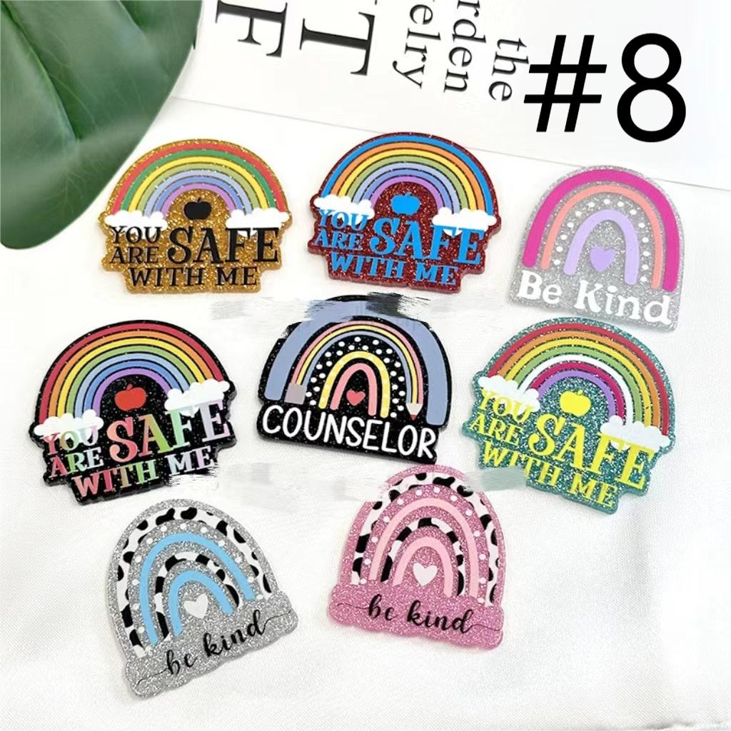 Mga Acrylic Charm na May Iba't ibang Disenyo, Random na Mix