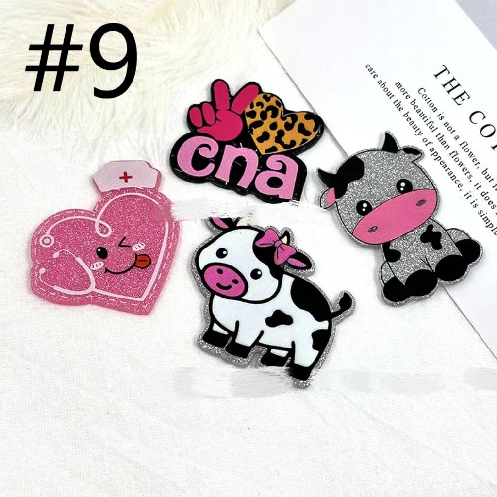 Mga Acrylic Charm na May Iba't ibang Disenyo, Random na Mix