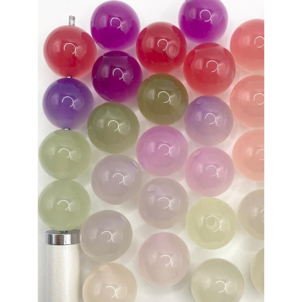 Sunshine Changing from White to Purple & Red & Green Acrylic Beads,16mm,Random Mix ,YH