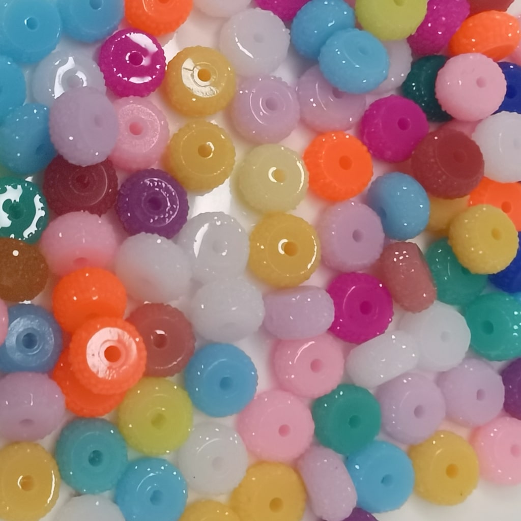 Sugar Colorful Wheel Acrylic Beads ,12mm