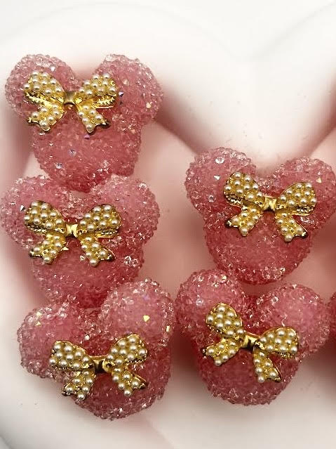 Micky Mouse Head na may Ribbon Sugar Beads, 22mm by 30mm,ZY