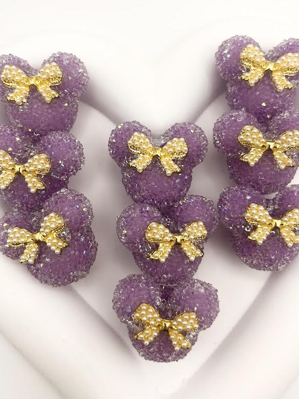 Micky Mouse Head na may Ribbon Sugar Beads, 22mm by 30mm,ZY