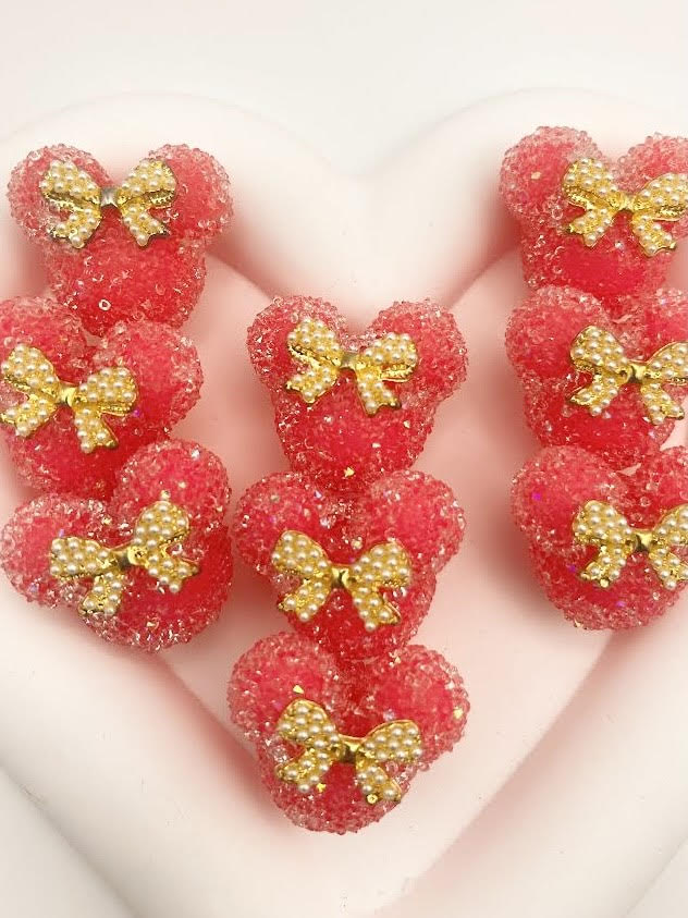 Micky Mouse Head na may Ribbon Sugar Beads, 22mm by 30mm,ZY
