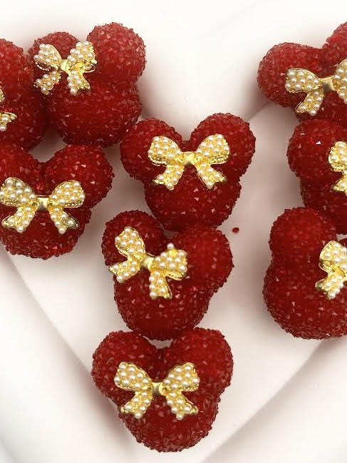 Micky Mouse Head na may Ribbon Sugar Beads, 22mm by 30mm,ZY