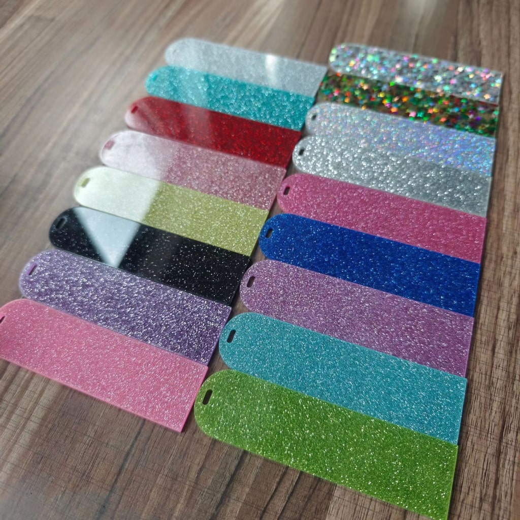 Beadable Glitter Book Mark With Holes ,3.2cm by 12cm,Random Mix