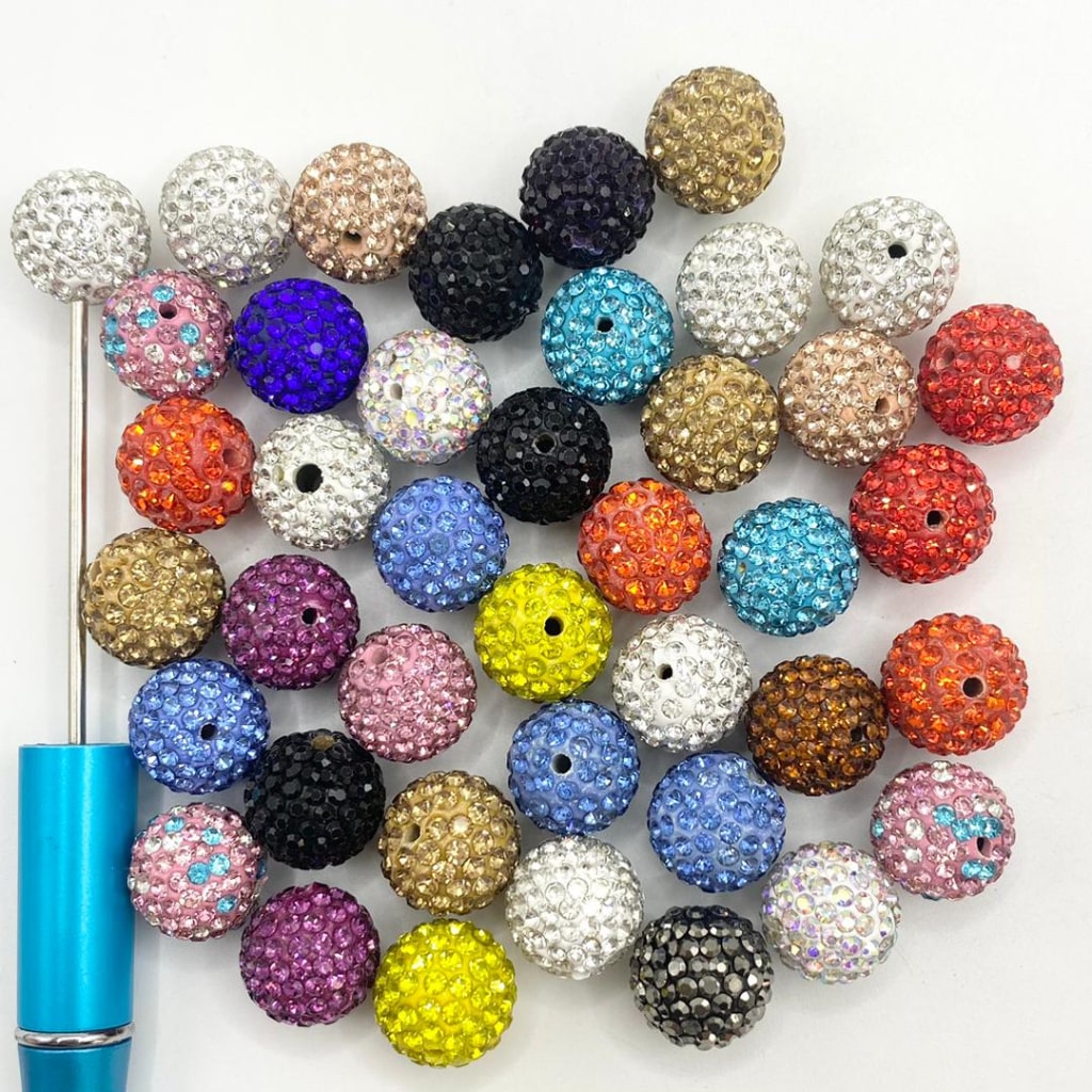 Clay Beads With Small Holes,14mm,Random Mix