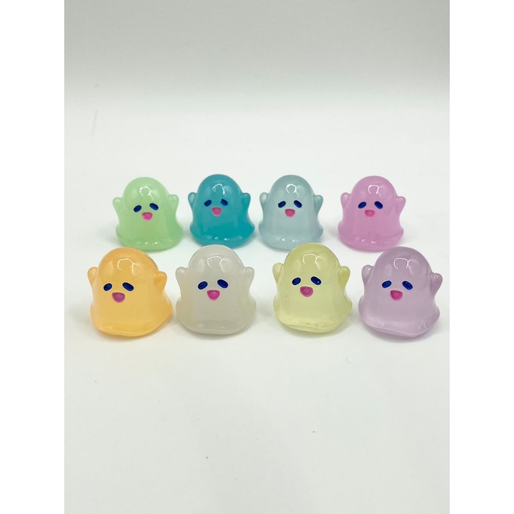 Luminious Ghost Acrylic Beads Without Hole ,24mm by 24.5mm,Random Mix