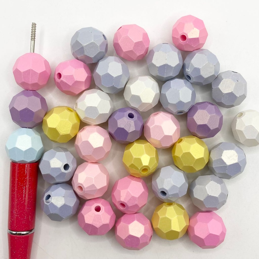 Uneven Acrylic Beads ,16mm,Random Mix