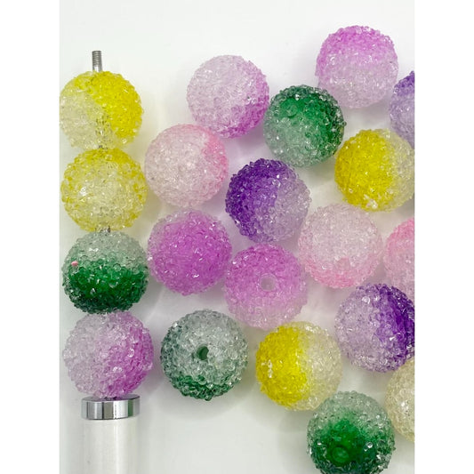 Ombre Color Sugar Acrylic Beads,Random Mix,16mm,ZJ