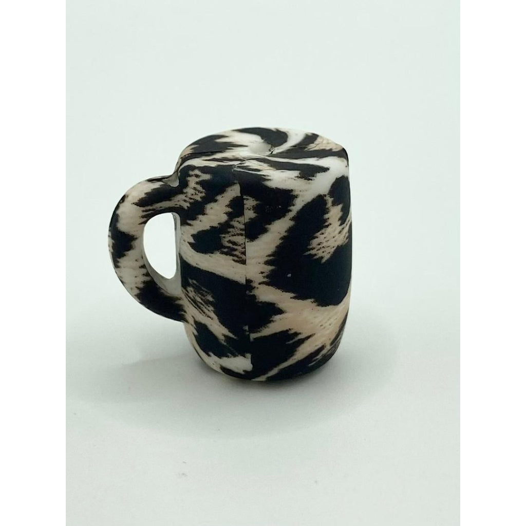 Leopard Cow Print Cup Mug Silicone Focal Beads