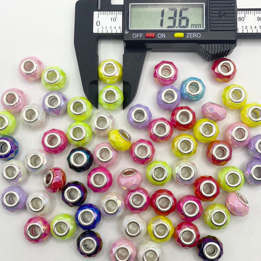 Uneven Acrylic Wheels ,14mm,Transparent & Solid Color ,Random Mix ,ZA