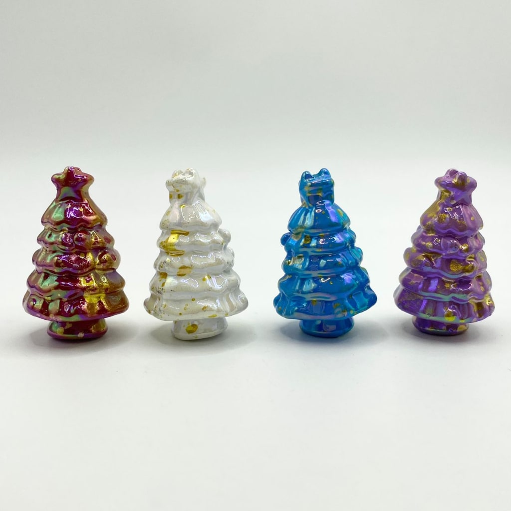 Christmas Tree Acrylic Beads ,36mm,MN