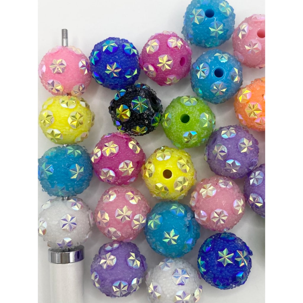 Starry Colorful Sparkling Sugar Beads,Random Mix,16mm,ZJ