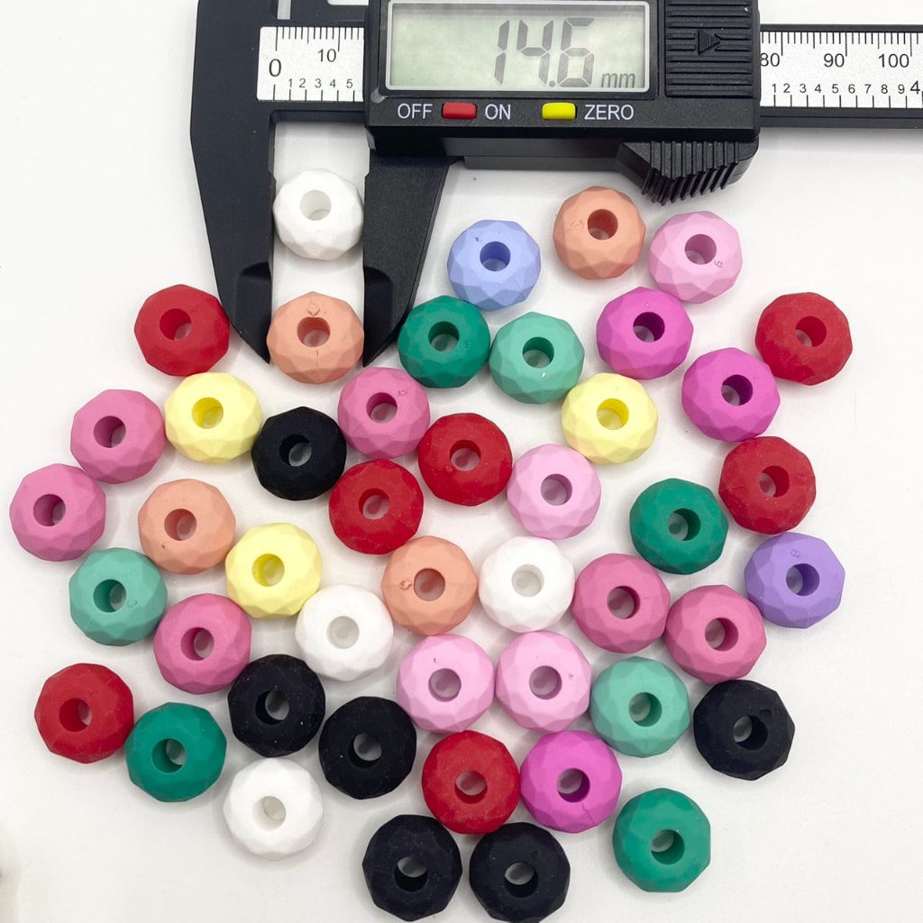 Solid Color Acrylic Wheels,15mm,Random Mix ,LL