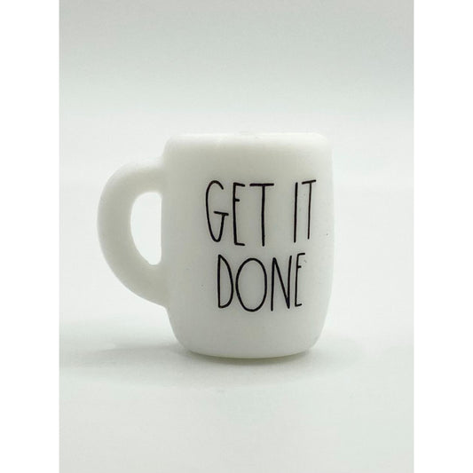 Get It Done Cup Mug Silicone Focal Beads