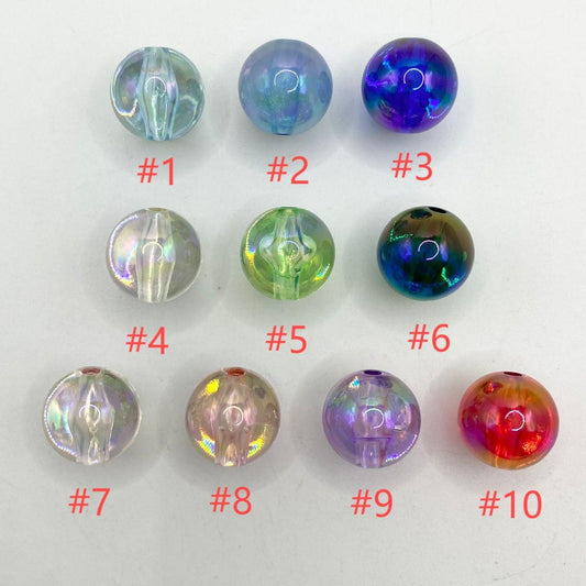 Clear See Thru Acrylic Beads ,16mm,Random Mix ,MN