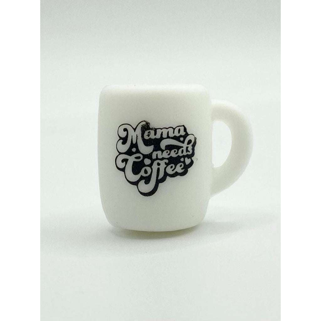 Mama Need Coffee Cup Mug Silicone Focal Beads