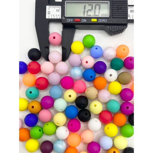 Silicone Solid Beads,12mm,Random Mix