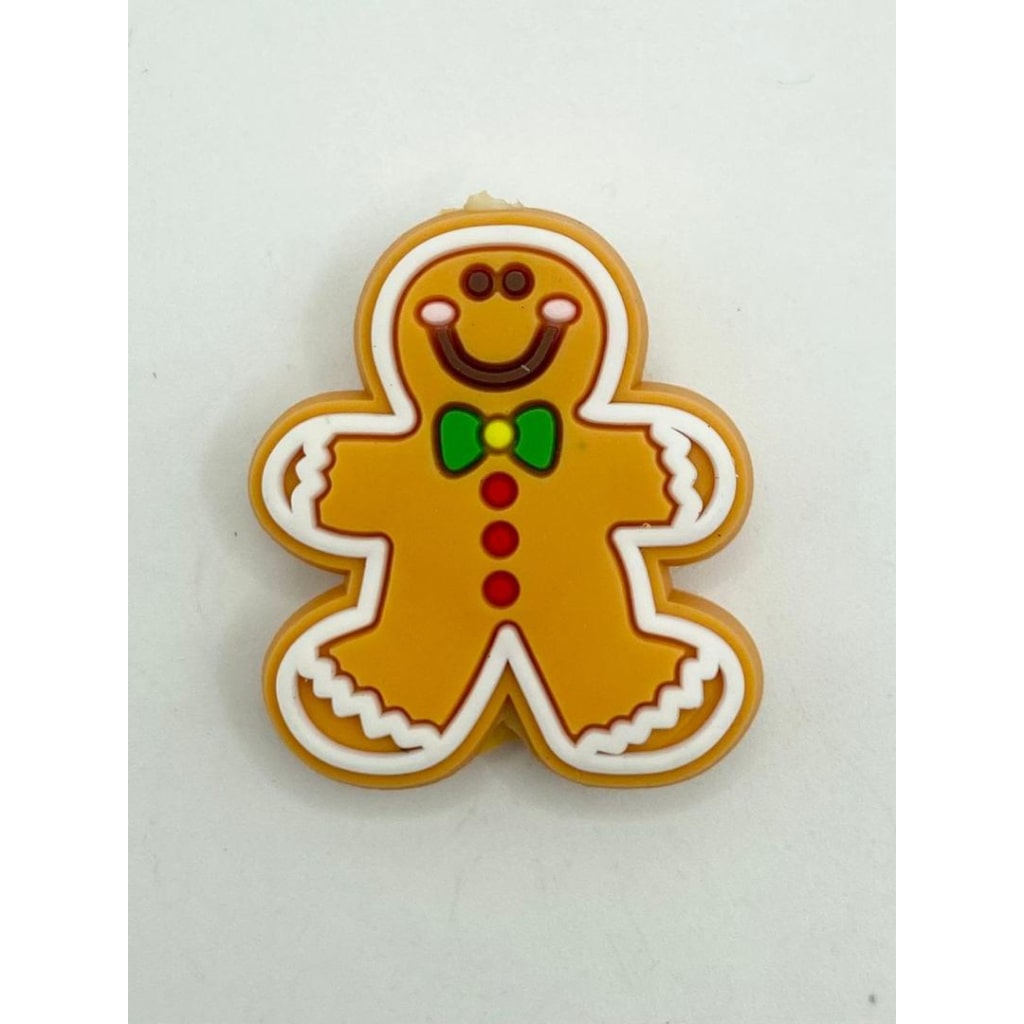 Gingerbread Man Cookie Silicone Focal Beads