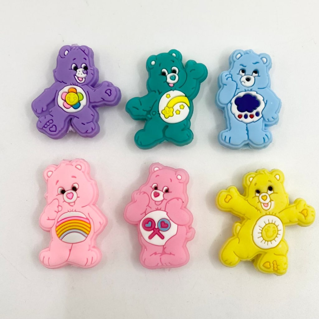 Cartoon Care Bear Silicone Focal Beads,Random Mix